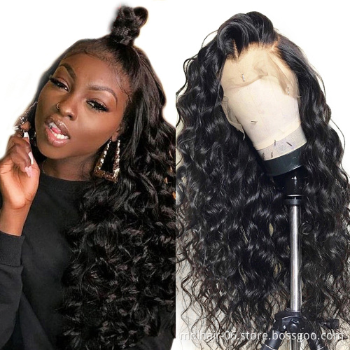 Loose Deep Wave Lace Front Human Hair Wigs Women 4*4 Lace Closure Wig for Black Wholesale Indian Pre Plucked Natural Swiss Lace